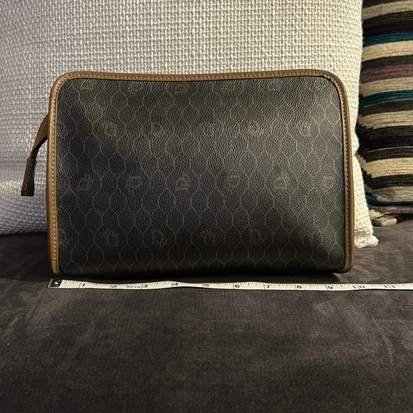 Auth Dior Clutch/Pouch Honeycomb In Web Canvas & Brown Leather 10x7 - Picture 6 of 14